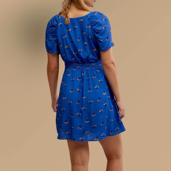 NWT Free People ‘Everyone’s Favorite Mini Dress’ in “Dutch Blue Combo” Size XS - Picture 3 of 16